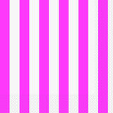 Load image into Gallery viewer, 16 Pack Hot Pink Stripes Luncheon Napkins - 33cm x 33cm - The Base Warehouse
