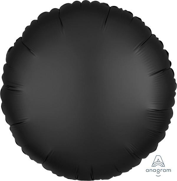 Satin Luxe Onyx Round Foil Balloon - 45cm - The Base Warehouse