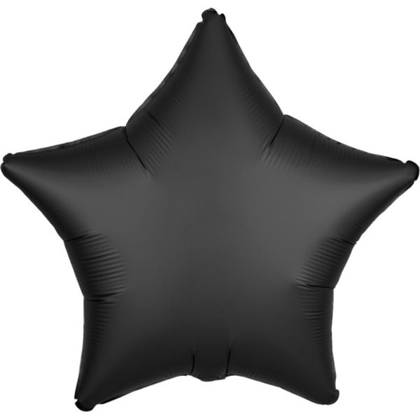 Satin Luxe Onyx Star Foil Balloon - 45cm