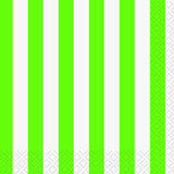 Load image into Gallery viewer, 16 Pack Lime Green Stripes Beverage Napkins - 25.4cm x 25.4cm
