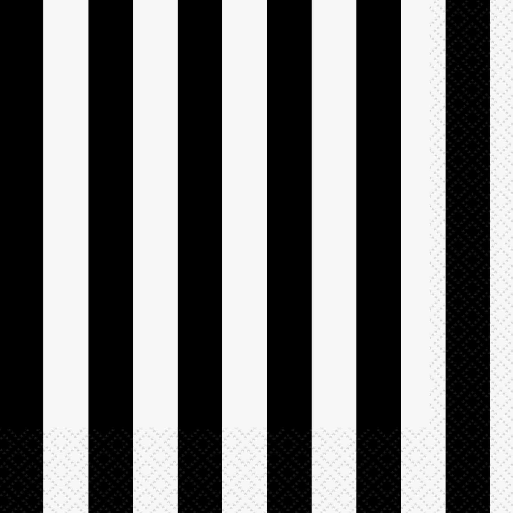 16 Pack Midnight Black Stripes Luncheon Napkins - 33cm x 33cm - The Base Warehouse