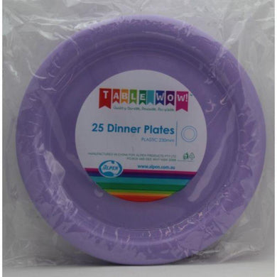 25 Pack Lavender Dinner Plates - 23cm - The Base Warehouse