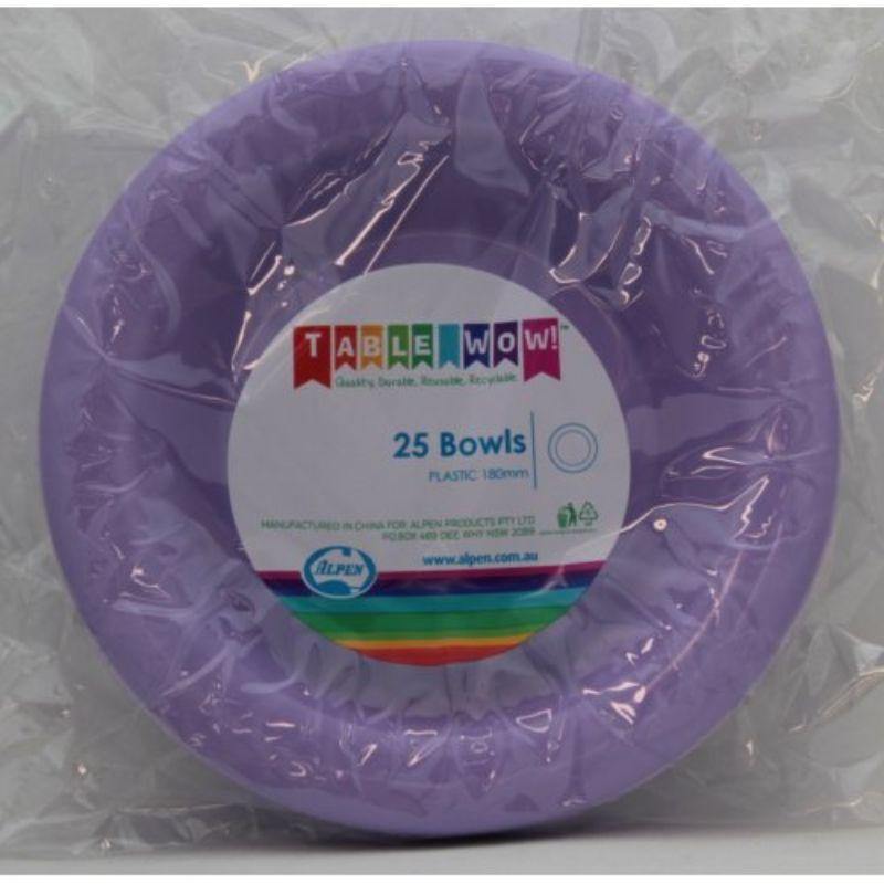 25 Pack Lavender Bowls - 18cm - The Base Warehouse