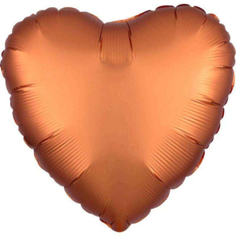 Satin Luxe Amber Heart Foil Balloon - 45cm