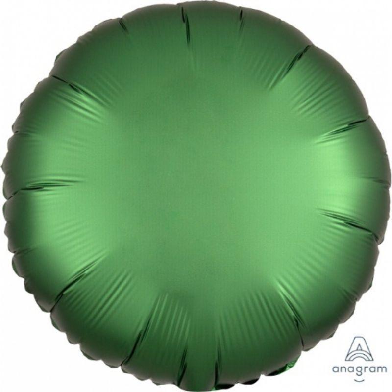 Satin Luxe Emerald Circle Foil Balloon - 45cm