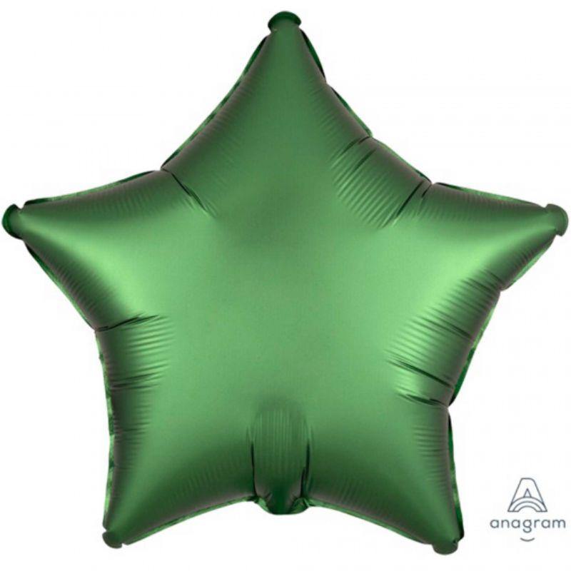 Satin Luxe Emerald Star Foil Balloon - 45cm - The Base Warehouse