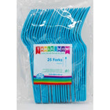 Load image into Gallery viewer, 25 Pack Azure Blue Forks - 18cm - The Base Warehouse
