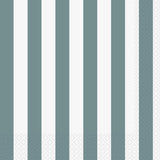 Load image into Gallery viewer, 16 Pack Silver Stripes Beverage Napkins - 25.4cm x 25.4cm
