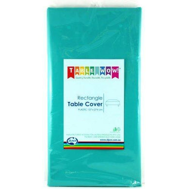 Teal Plastic Rectangle Tablecover - 13.7m x 27.4m - The Base Warehouse