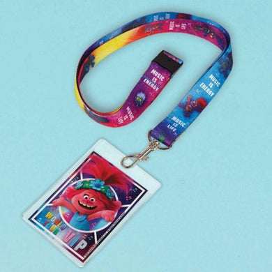 4 Pack Trolls World Tour Lanyards with ID Card Holder - 58cm - The Base Warehouse