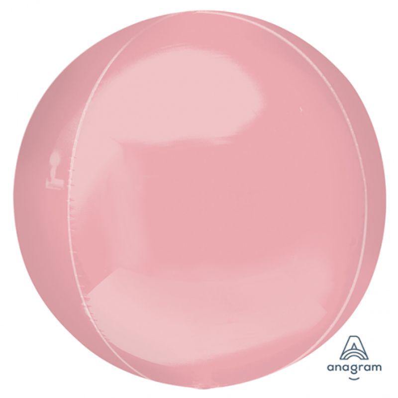 Orbz Pastel Pink Foil Balloon - 38cm x 40cm - The Base Warehouse
