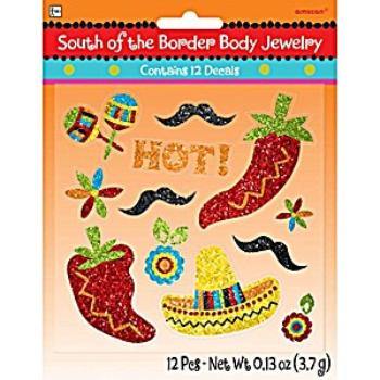 12 Pack Mexican Fiesta South of the Border Body Jewelry - The Base Warehouse