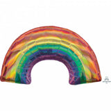 Load image into Gallery viewer, SuperShape Holographic Iridescent Rainbow Foil Balloon - 86cm x 48cm - The Base Warehouse
