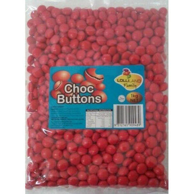 Red Chocolate Buttons - 1kg - The Base Warehouse
