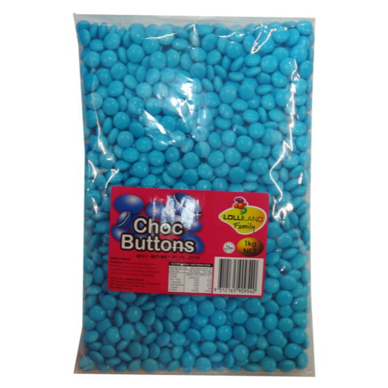 Blue Choc Buttons - 1kg