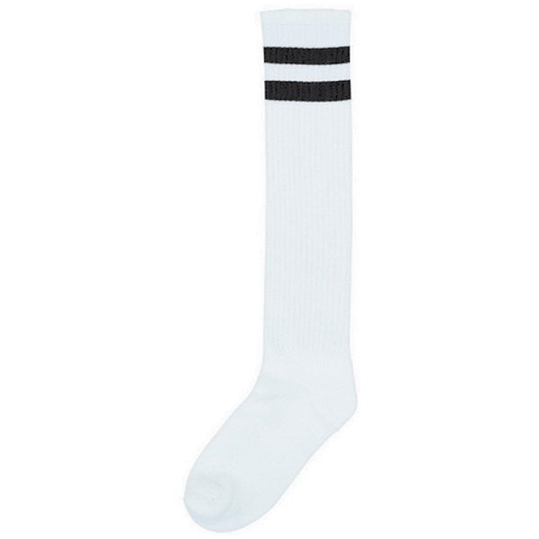 White Striped Knee Socks