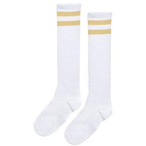 Gold Striped Knee Socks - The Base Warehouse