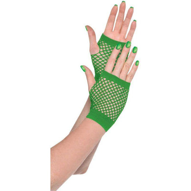 Green Short Fishnet Gloves - The Base Warehouse