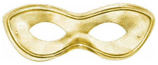 Gold Super Hero Mask - 7cm x 21cm