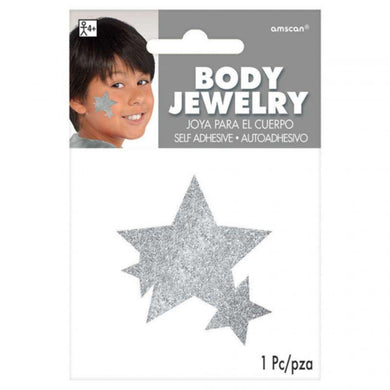 Silver Glitter Star Body Jewelry - The Base Warehouse