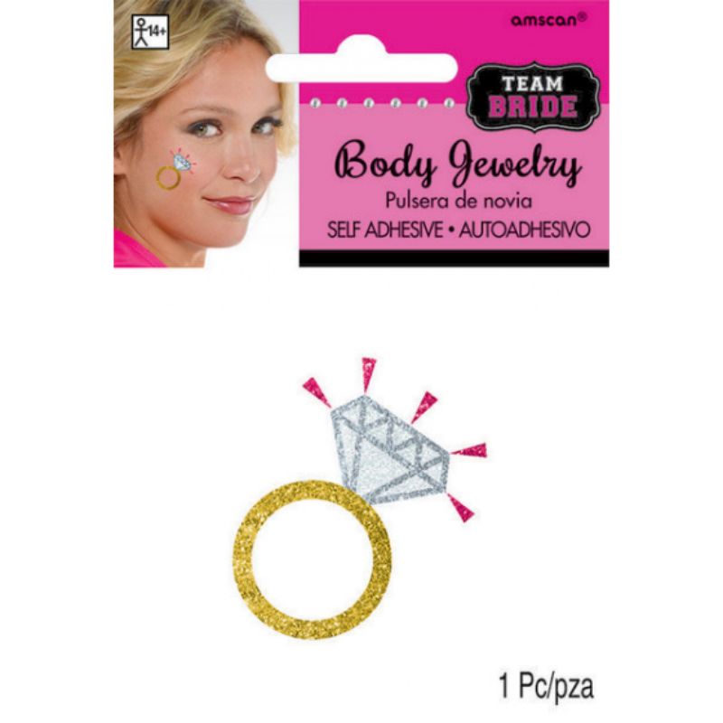 Team Bride Body Jewelry Sticker