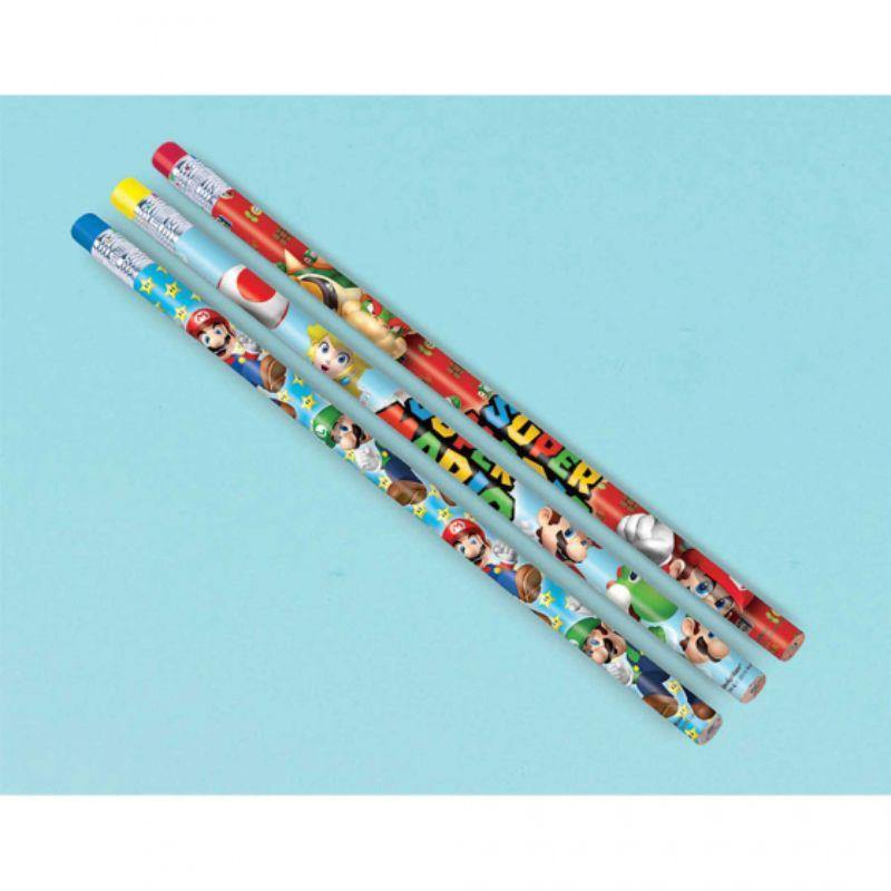 12 Pack Super Mario Bros Pencils - The Base Warehouse