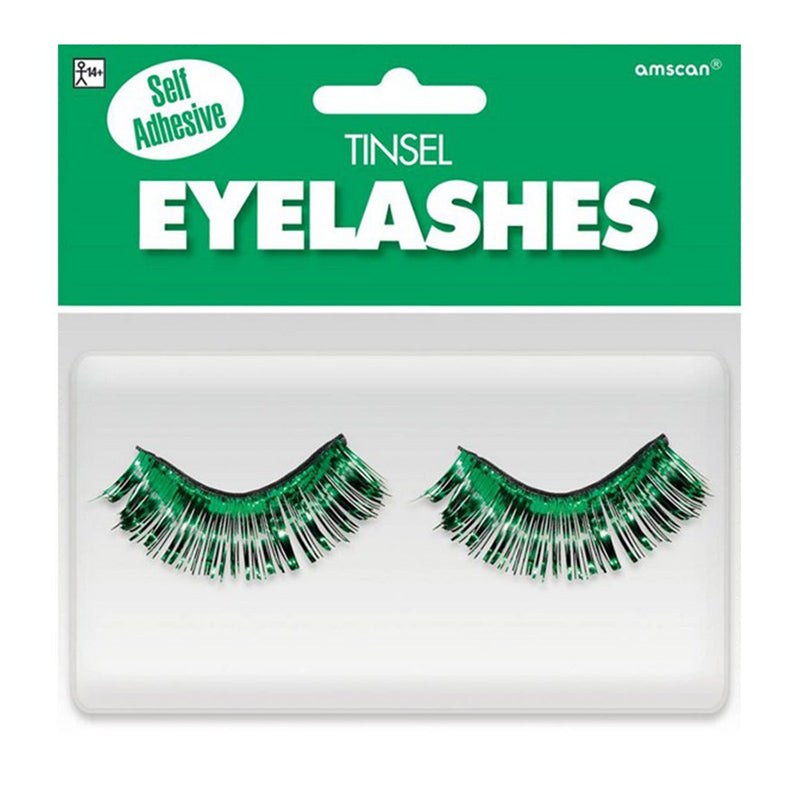 Green Tinsel Eyelashes - 1.2cm x 2.5cm
