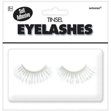 White Tinsel Eyelashes - The Base Warehouse