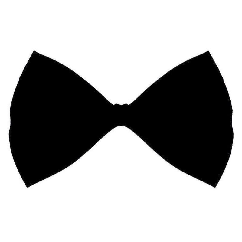 Black Bowtie - 8cm x 15cm - The Base Warehouse