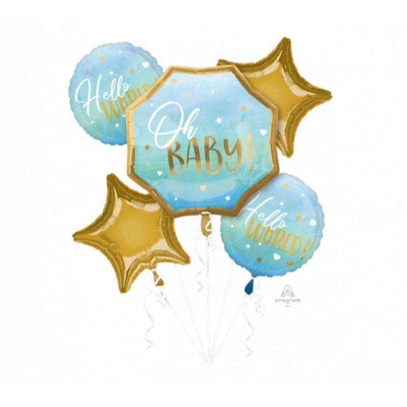 Pink Baby Boy Bouquet Foil Balloon Kit - 45cm - The Base Warehouse