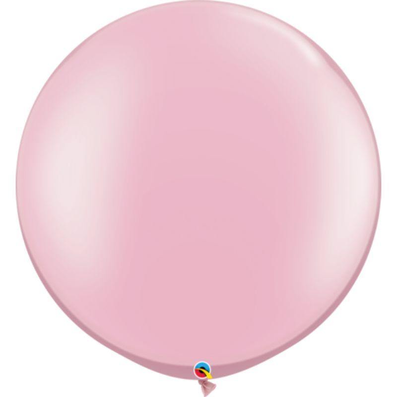 Pearl Pink Round Latex Balloons - 91cm - The Base Warehouse