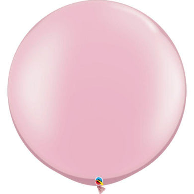 Pearl Pink Round Latex Balloons - 91cm - The Base Warehouse