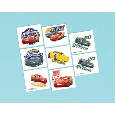 8 Pack Cars 3 Tattoo Favor - 5cm x 4cm - The Base Warehouse