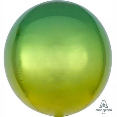 Orbz Ombre Yellow & Green Foil Balloon - 38cm x 40cm - The Base Warehouse