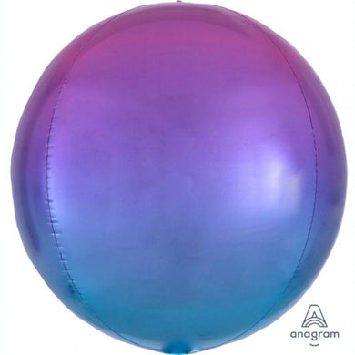 Orbz Ombre Pink, Purple & Blue Foil Balloon - 38cm x 40cm - The Base Warehouse