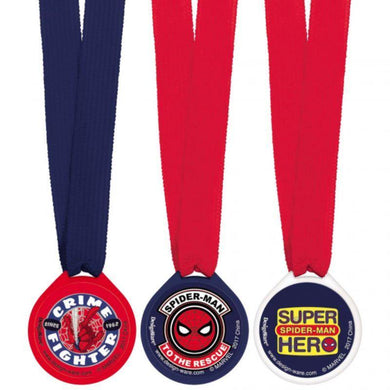 12 Pack Spiderman Webbed Wonder Award Medals - The Base Warehouse