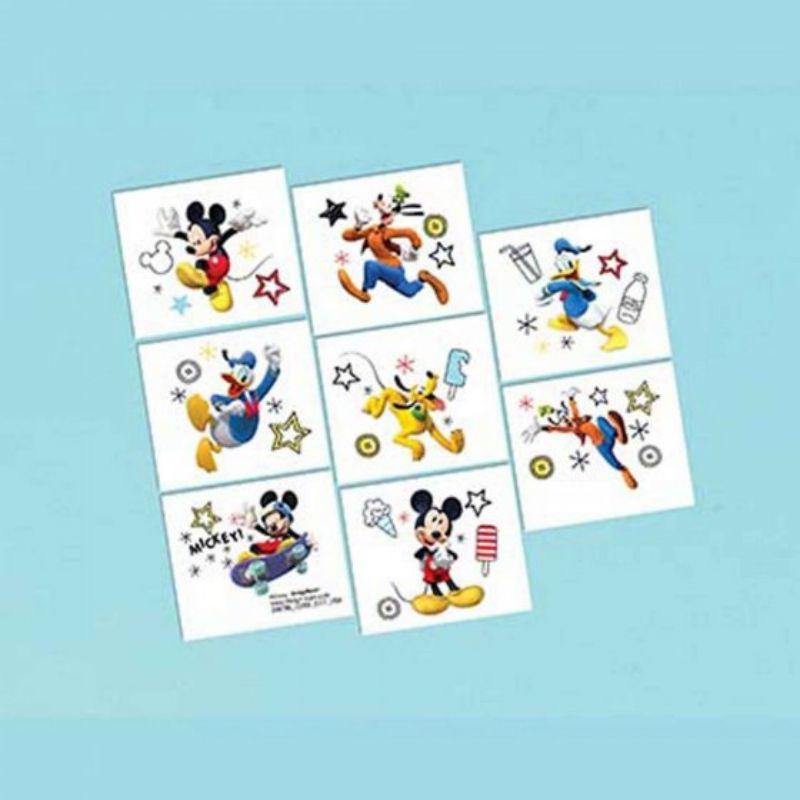 8 Pack Mickey on the Go Tattoo - 5cm x 4cm - The Base Warehouse