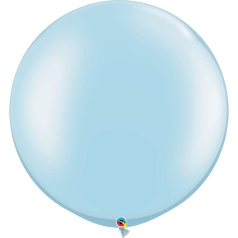 Pearl Light Blue Agate Qualatex Latex Balloon - 76cm