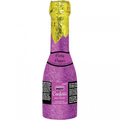 Bachelorette Party Confetti Popper Glittered Champagne Bottle - 15cm - The Base Warehouse
