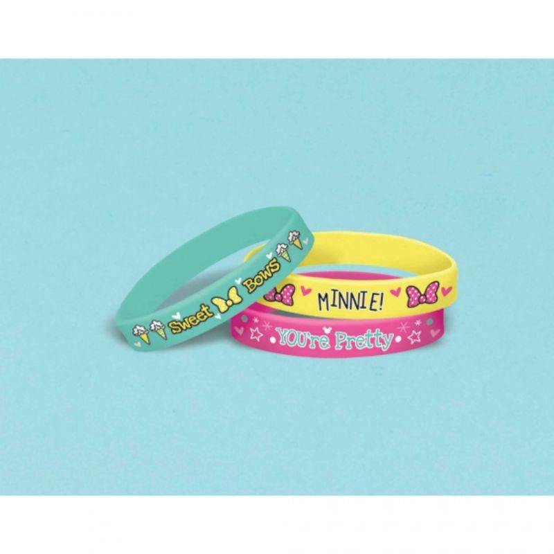 6 Pack Minnie Mouse Happy Helpers Rubber Bracelets - The Base Warehouse