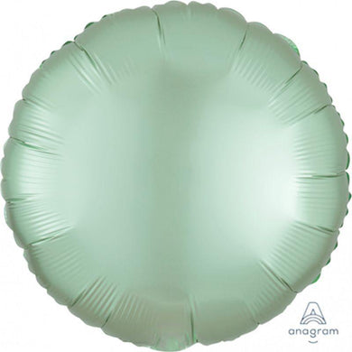Satin Luxe Mint Green Circle Foil Balloon - 45cm - The Base Warehouse