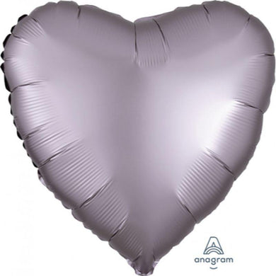 Satin Luxe Greige Heart Foil Balloon - 45cm - The Base Warehouse