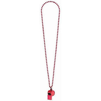 Red Whistle on Chain Necklace - The Base Warehouse