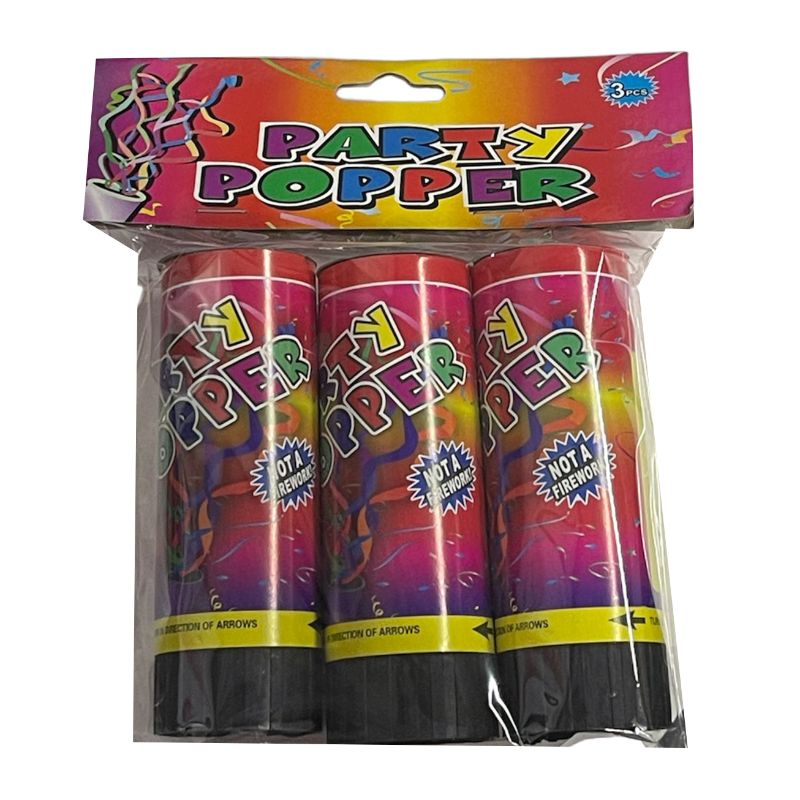 3 Pack Blow Horn Party Poppers - 11cm