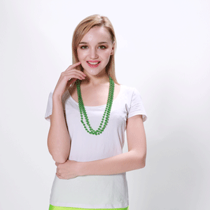 3 Pack Green Party Necklace - 80cm - The Base Warehouse