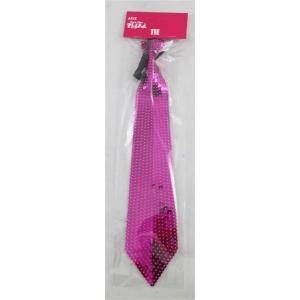 Hot Pink Sequin Tie - The Base Warehouse