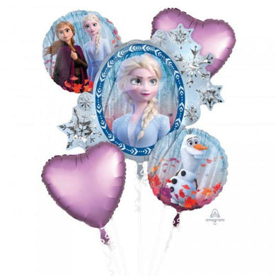 5 Pack Frozen 2 Bouquet Foil Balloons - 45cm - The Base Warehouse