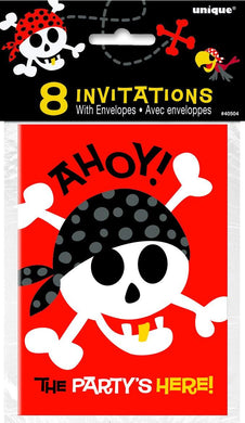 8 Pack Pirate Fun Invitations - The Base Warehouse