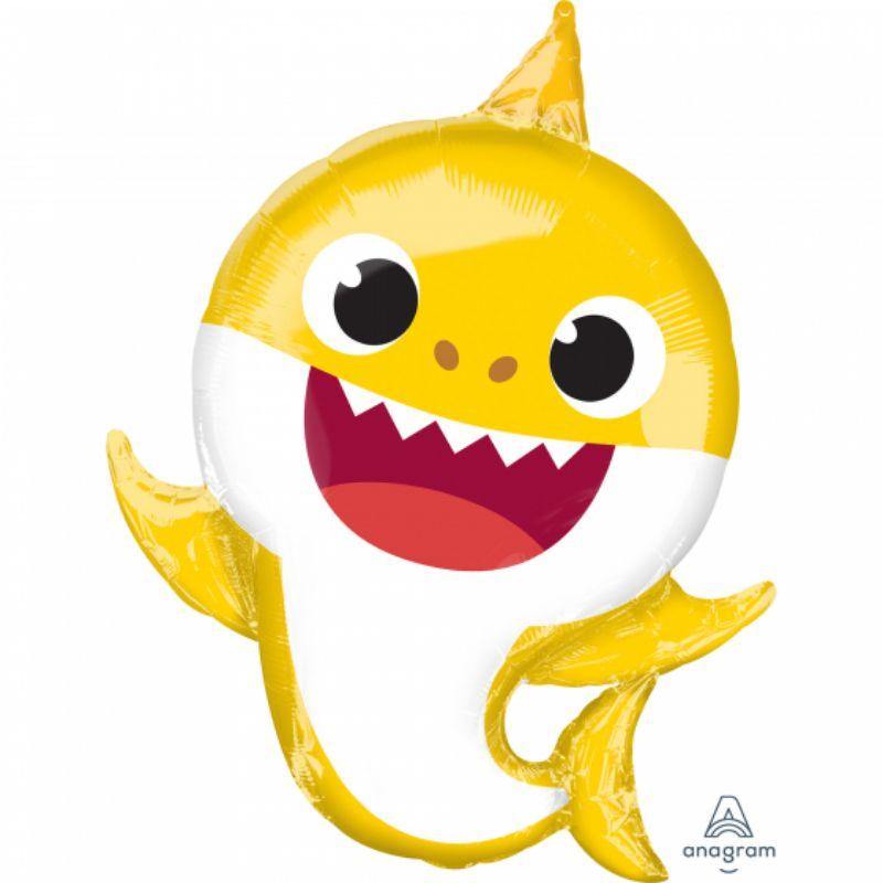 SuperShape XL Yellow Baby Shark Foil Balloon - 68cm x 91cm