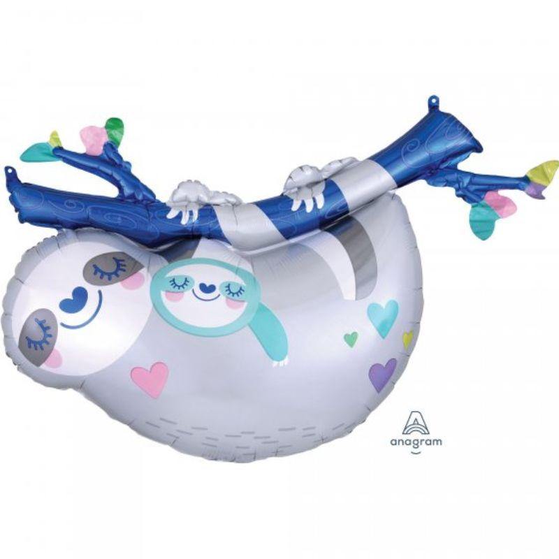 Mommy & Baby Sloth Foil Balloon - 91cm x 63cm - The Base Warehouse